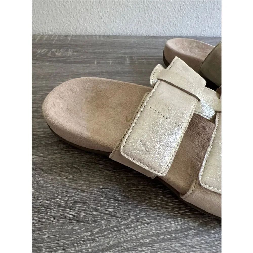 New Vionic Leather Adjustable Slide Sandals - Riley 7.5W - Picture 4 of 6